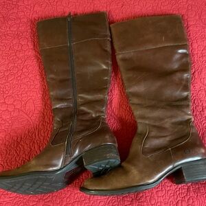 Born Dark Brown Heeled Boots